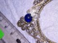 СТАРИННО СРЕБЪРНО УКРАШЕНИЕ ФИЛИГРАННО СРЕБРО ВИСОКА ПРОБА със ЗАЛЕПЕНИ по НЕГО СТАРИ КАМЪНИ 29137, снимка 10