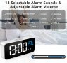 LED будилник, температура, акумулатор, Snooze, регулируема сила на звука и яркост, 13 мелодии, снимка 4