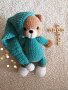Плетена плюшена играчка мече, снимка 3