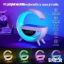 LED интелигентна лампа с безжично зарядно устройство 15 W, Bluetooth, снимка 2
