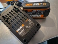 Комплект батерия и зарядно устройство WORX WA3601, 20V, 2Ah, снимка 4