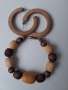 Гривна и обеци изработени от дърво, снимка 2