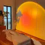 Нова LED Sunset лампа 24 цвята 180° USB дистанционно декоративно осветление, снимка 5