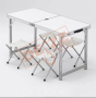 Сгъваемият комплект за къмпинг, който включва маса и 4 стола. , снимка 1 - Къмпинг мебели - 44744237