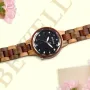 Дървен дамски часовник BEWELL Black Starry Sky, снимка 10