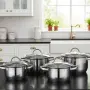 Комплект тенджери Cheffinger – 8 части инокс с капаци, за всички видове котлони, снимка 1