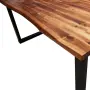 vidaXL Трапезна маса с жив ръб 140x80x75 см масивна акация, снимка 7
