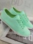 УНИКАЛНИ спортни обувки в светлозелен цвят с перлен ефект, снимка 1 - Кецове - 41524667