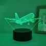 Холограмна 3D LED лампа Пътнически Самолет,RGB Седемцветен Интелигентен Контрол,USB, снимка 2