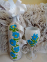 Бутилка и чаша ръчно рисувани 15лв,подходяща за рожден ден или друго, снимка 1 - Декорация за дома - 36493023