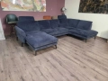 ПРОМОЦИЯ!!! Тъмно сив П - образен ъглов диван Carsten с ел. лежанка, снимка 2
