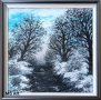 Зимна пътека " Картина с маслена живопис , снимка 1 - Картини - 44310832