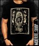 Черна тениска с щампа LA MUERTE LIFE AND DEATH, снимка 1 - Тениски - 42675043