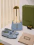 Gucci Дамска Светло Синя Чанта Гучи - Различни Модели Код E144, снимка 5