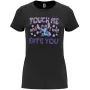 Нова дамска забавна тениска със Стич - Touch Me and I Will BITE YOU, снимка 1