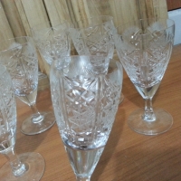 кристални чаши, снимка 1 - Антикварни и старинни предмети - 19246300