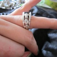 Сребърен пръстен с оникс, снимка 2 - Пръстени - 42267621