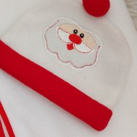 Коледен комплект шапка и пелена за новородено, снимка 3 - Комплекти за бебе - 34112283