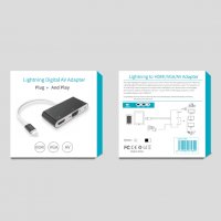 Lightning към HDMI VGA AV адаптер,  3 в 1 алуминиев, HDMI VGA AV адаптер за iPhone към телевизор , снимка 6 - Аксесоари за Apple - 40243187