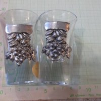 Лот от 2 бр. чашки с метална апликация, снимка 6 - Чаши - 35853357