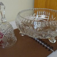 Vintage купа и звънче кристални, снимка 1 - Други - 41589668