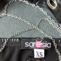 Saresia XS/S лачено боди със синджирчета и лачени чорапи в комплект, снимка 7 - Бельо - 40531811