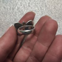 Сребърен пръстен Седефена пеперуда (136), снимка 9 - Пръстени - 40582028