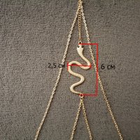 Верижка/бижу/аксесоар за бедро със змия в златист цвят р-р XS, S, M, снимка 8 - Други - 41016448