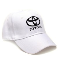 Автомобилна бяла шапка - Тойота (Toyota), снимка 1 - Шапки - 41061549