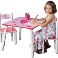 Детски дървени маса с два стола/детска маса и две столчета, снимка 1 - Мебели за детската стая - 36111431