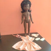 Стара кукла негърка афро Германия винтидж 40 см, снимка 14 - Колекции - 44925353