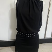 Черна къса рокля размер S, снимка 1 - Рокли - 41082575