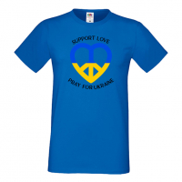 Мъжка тениска SUPPORT LOVE PRAY FOR UKRAINE,, снимка 2 - Тениски - 36125751