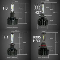 Автомобилни Лед CSP LED Крушки H1 H3 H4 H7 H11 9005/HB3 9006/HB4, снимка 7 - Аксесоари и консумативи - 38680764