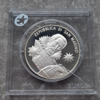 Възпоменателна сребърна монета 5 Euros Johannes Kepler, снимка 3 - Нумизматика и бонистика - 44715639