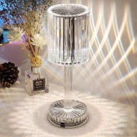 LED кристална лампа, декоративна, настолна, сензорна, снимка 8 - Лед осветление - 42454401