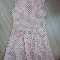 Розова рокля на точки , снимка 3 - Рокли - 41340132