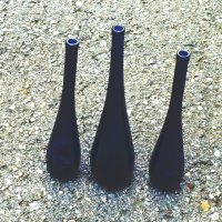 Лот от три старинни бутилки от кралско синьо/кобалтово/ стъкло , снимка 1 - Антикварни и старинни предмети - 41721943