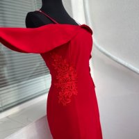 Червена официална рокля, снимка 5 - Рокли - 38965004