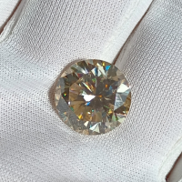 Огромен Топ 9,55 карата Фенси Златно Диамант Мойсанит Diamond Moissanite , снимка 4 - Други - 36279191