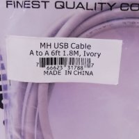 Manhattan 1.8m MH USB Cable USB кабел 1,8 м Cable, USB to USB , снимка 2 - Друга електроника - 40895346