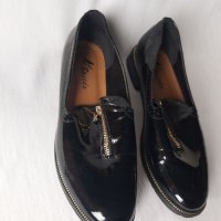 Черни лачени обувки Bosido, снимка 3 - Дамски елегантни обувки - 40582482