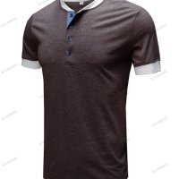 Мъжка класическа Henley тениска с къс ръкав, 6цвята - 023, снимка 14 - Тениски - 41492117