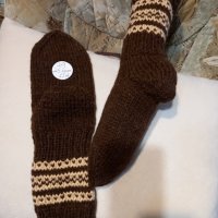 Ръчно плетени чорапи от вълна, размер 39, снимка 1 - Мъжки чорапи - 39875053