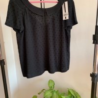 Нова черна блуза размер S, снимка 1 - Тениски - 41328743