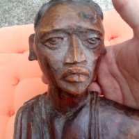 Африканска дървена скулптура ръчно резбована, снимка 2 - Антикварни и старинни предмети - 41248692