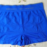 Emporio Armani M/L (Made in Italy) син безшевен боксер, снимка 16 - Бельо - 41841102