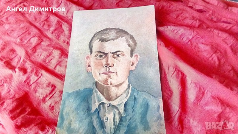 Ангел Ботев картина акварел 1949 г, снимка 1