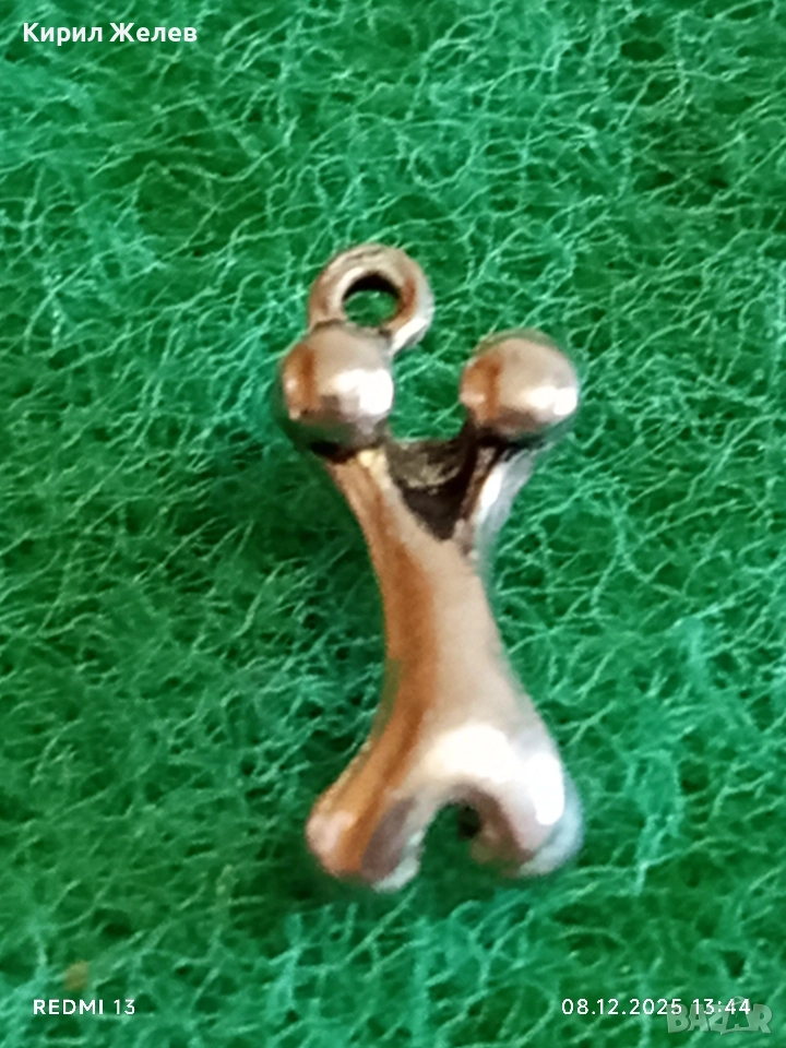 Винтидж сребърна висулка талисман във формата на КОКАЛ за КУЧЕ ретро стил Бижу 50953, снимка 1