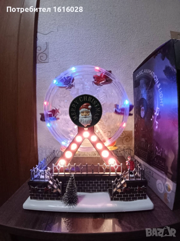 Коледно Виенско колело с 8 мелодии и LED светлини., снимка 1